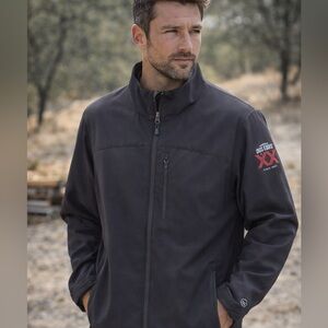 Marmot Softshell Jacket XXL Black Full Zip Dos Equis Logo Outdoor